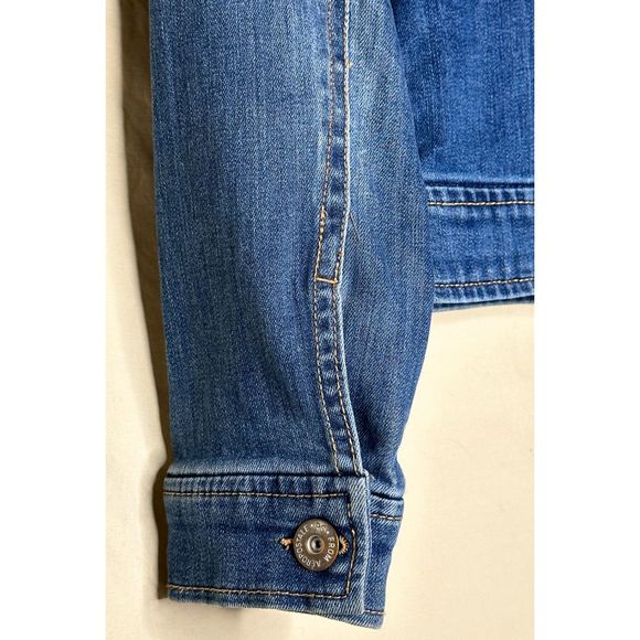 Women’s P.S. by Aéropostale, Embroidered Jean Jacket, 14 Blue - Picture 11 of 16